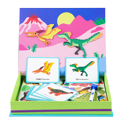 Goede prijs. Kinderen Magnetische Puzzle Dinosaurus Boek Speeldoos Speelgoed Voor Kinderdagverblijf online