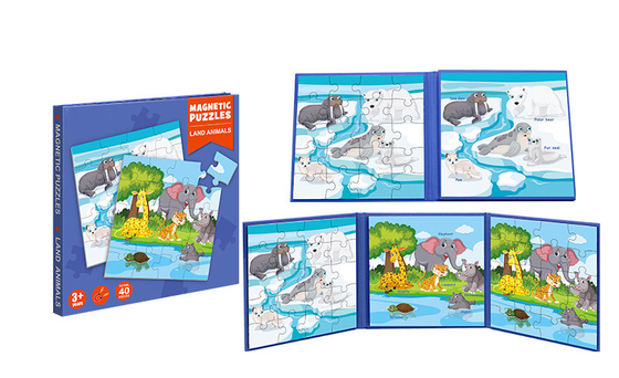 Goede prijs. Kinderen Educatieve Magnetische Puzzle Puzzle Speelgoed Landdier Voor 5-jarigen online