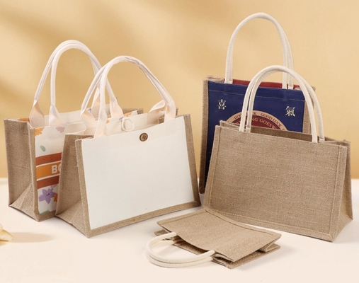 Goede prijs. Gepersonaliseerde Borlap Tote Jute Bags Custom Printing Kerst met handvaten online