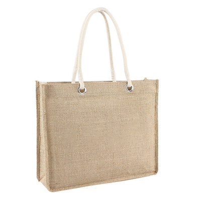 Goede prijs. Gepersonaliseerde gedrukte jute tassen Strand schouder bolletje voor promotie online