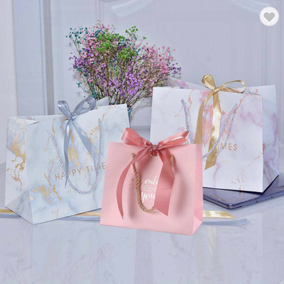 Goede prijs. CMYK Kleine trouwband handgreep cadeautasjes Dank u papieren zak 300gm online