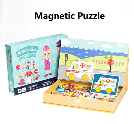 Voorschoolse Magnetische Educatieve Puzzels Plaat Verkeersjurk Voor Kinderen