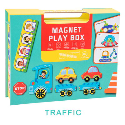 OEM Educational Magnetic Puzzle Box Verkeersthema Voor 2 jarigen Kinderen