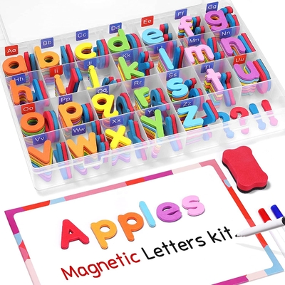 Magnetische letters voor het klaslokaal 208 stukken dubbelzijdige magneetplaten schuim alfabet voor kleuters spel