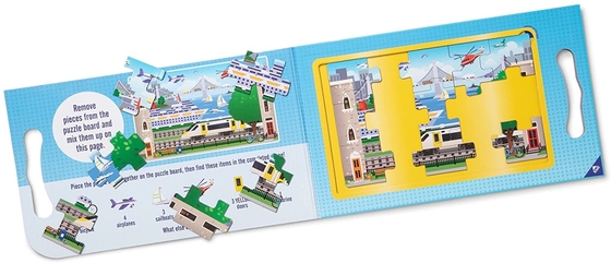 Goede prijs. Carry Magnetic Puzzle Travel Toy Vehicle 15 stuk groen online